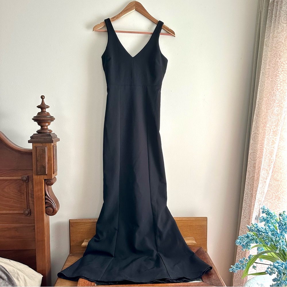 Show Me Your Mumu • Morgan Gown in Black Stretch Crepe
